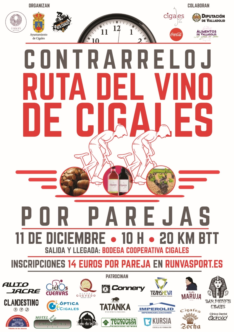 Contrarreloj Ruta del Vino de Cigales por parejas BTT