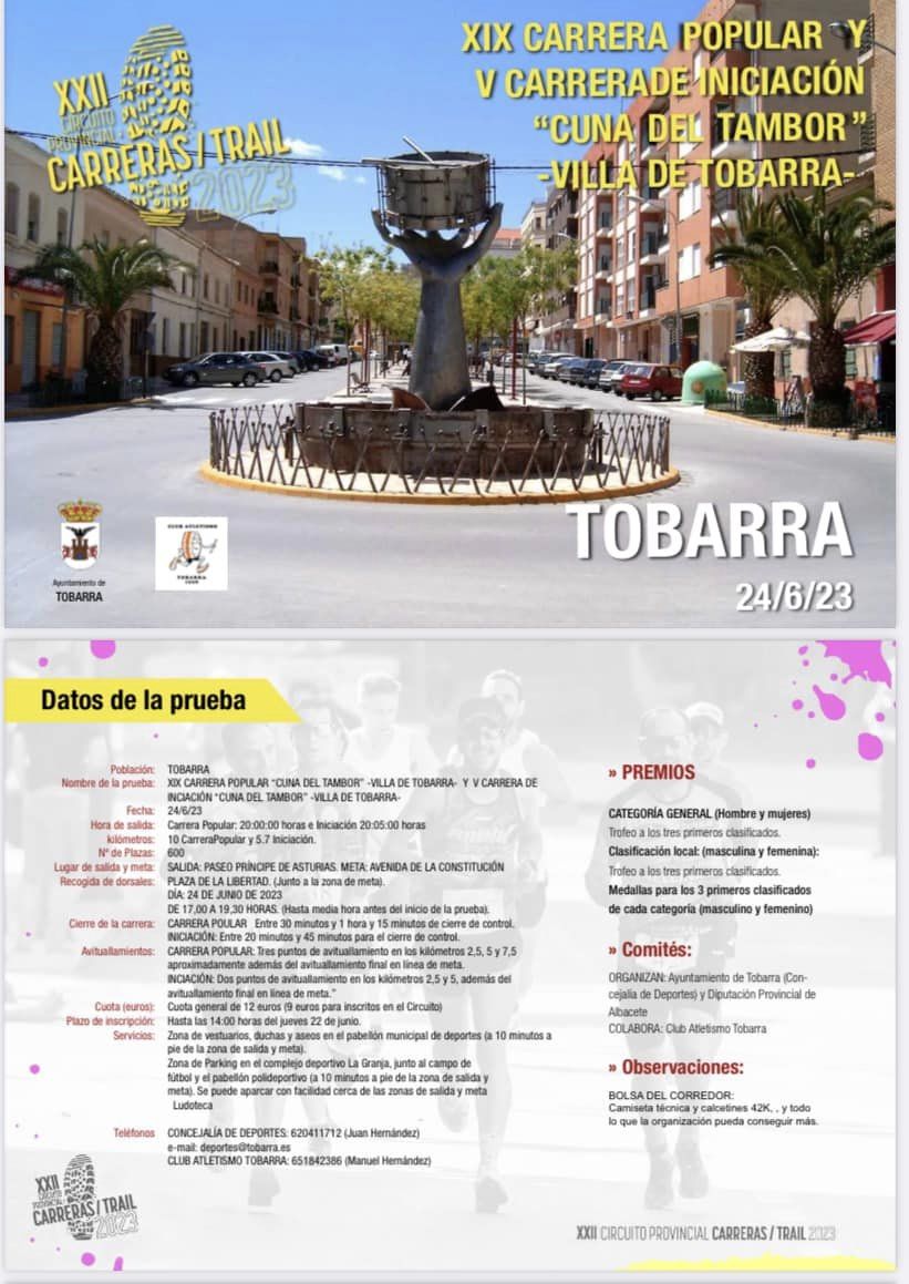 Carrera Popular y Carrera de Iniciación Cuna del Tambor