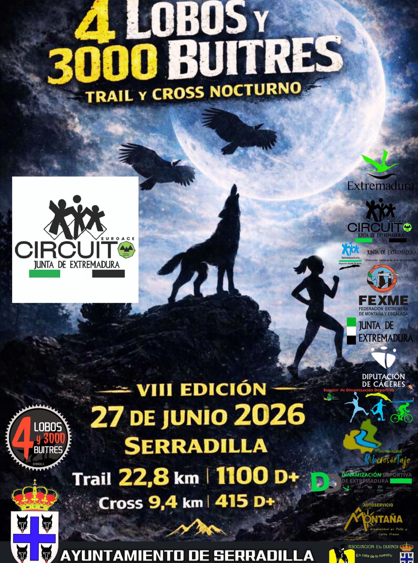 Trail y Cross Nocturno 4 Lobos y 3000 Buitres