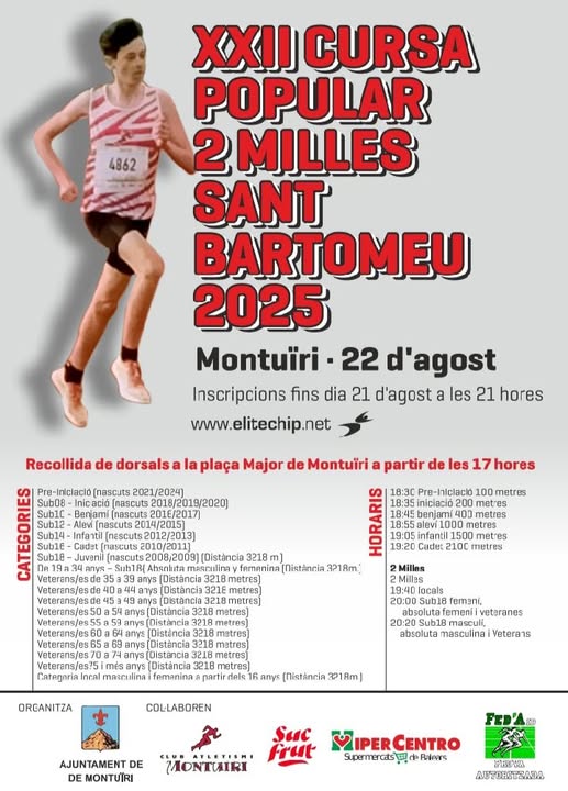 Cursa Popular 2 Milles Sant Bartomeu