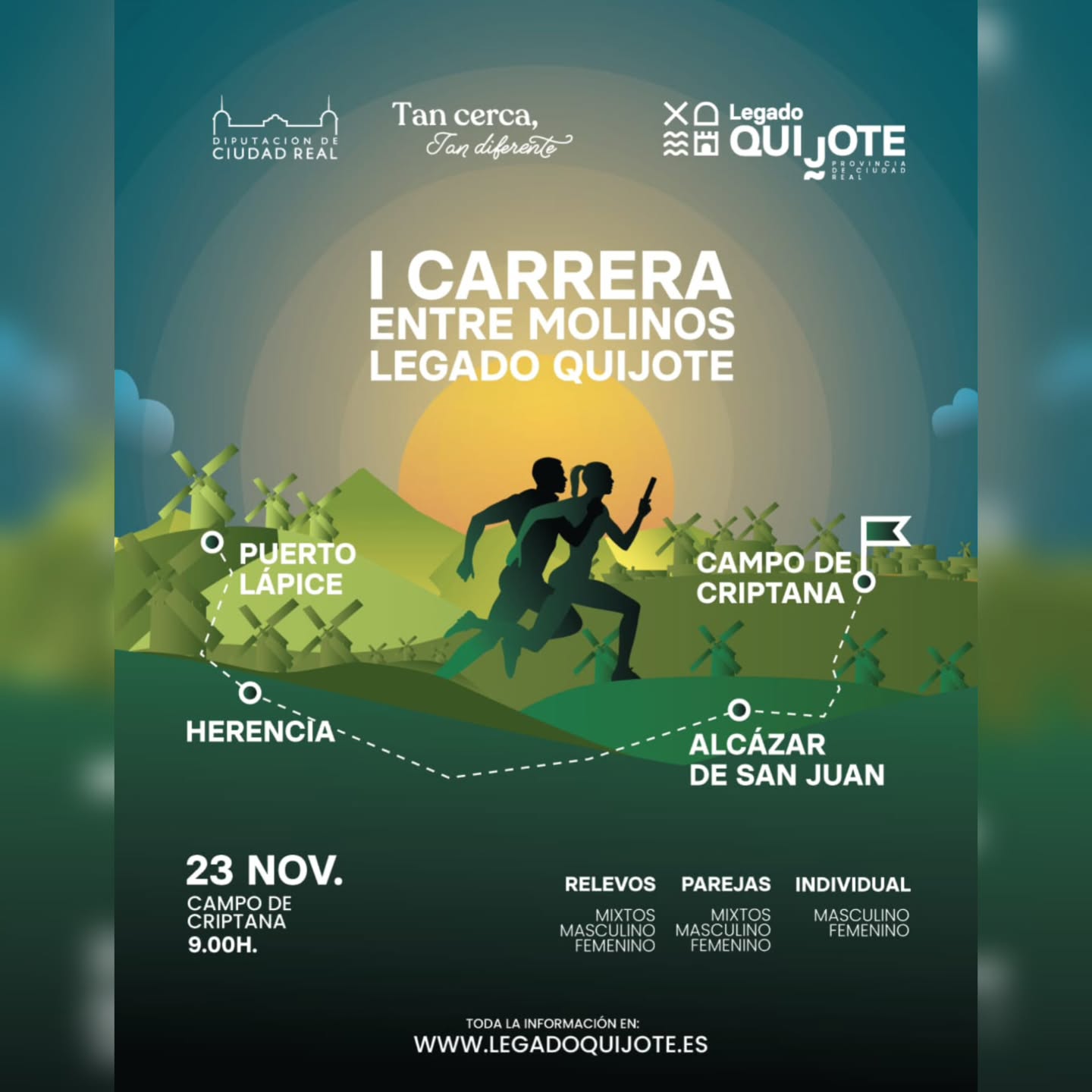 Carrera entre Molinos Legado Quijote